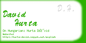 david hurta business card